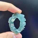  Nhẫn Phỉ Thúy Lam Ngọc Chạm Rồng 