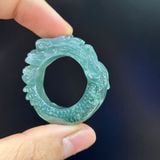  Nhẫn Phỉ Thúy Lam Ngọc Chạm Rồng 