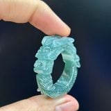  Nhẫn Phỉ Thúy Lam Ngọc Chạm Rồng 