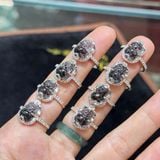  Nhẫn Tỳ Hưu Thiên Lộc Tóc Đen Bọc Bạc 