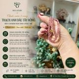  Chuỗi Vòng Cuốn 3 Đá Thạch Anh Dâu Tây Hồng Mix Hoa Sen Bạc Si Vàng 