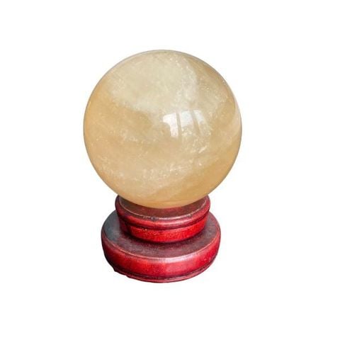 Quả Cầu Đá Canxit Vàng Tự Nhiên 10cm