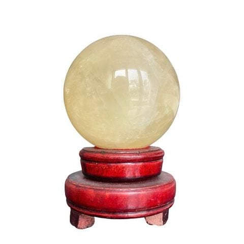 Quả Cầu Đá Thạch Anh Vàng 9cm