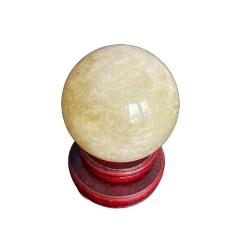 Quả Cầu Thạch Anh Vàng Tự Nhiên 8.5cm