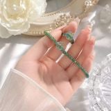 Set Vòng Tay & Nhẫn Lam Ngọc Jadeite A Mix Hoa Mai 