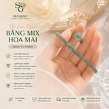  Set Vòng Tay & Nhẫn Lam Ngọc Jadeite A Mix Hoa Mai 