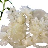  Tác Phẩm Hoa Khai Phú Quý Kết Hợp Gậy Như Ý Ngọc Onyx 