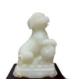  Tượng Chó Ngọc Onyx Trắng 