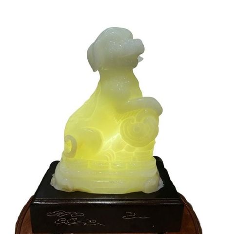  Tượng Chó Ngọc Onyx Trắng 