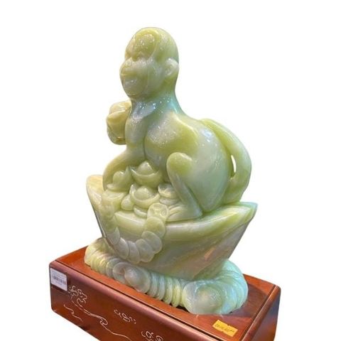  Tượng Khỉ Ngọc Onyx Xanh 