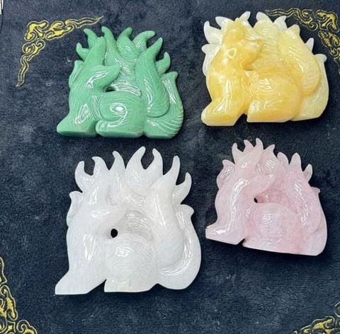  Tượng Hồ Ly Đá Thạch Anh Tạc Theo Yêu Cầu 