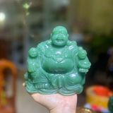 Tượng Phật Di Lặc Thạch Anh Xanh 16cm 