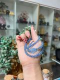  Vòng Tay Aquamarine Mix Hồ Ly Chúa & Bi Vàng 10K Cuốn 3 
