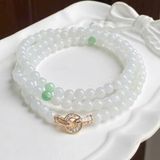  Vòng Bạch Ngọc Jadeite Tuýp A 6mm 