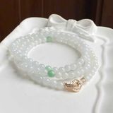  Vòng Bạch Ngọc Jadeite Tuýp A 6mm 