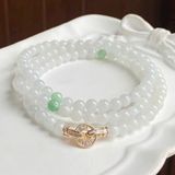  Vòng Bạch Ngọc Jadeite Tuýp A 6mm 