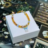  Vòng Cổ Hổ Phách Mix Mặt Bạc 