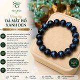  Vòng tay Mắt Hổ xanh đen VIP 12mm 