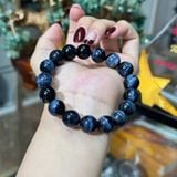  Vòng tay Mắt Hổ xanh đen VIP 12mm 