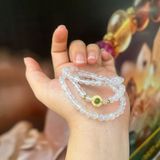  Vòng Tay Đá Moonstone Cuốn 3 Mix Charm Bạc Mạ Vàng 