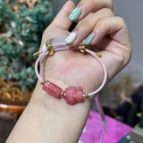  Vòng Tay Hồ Ly Mix Lu Thống Đá Đào Hoa 