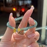  Vòng Tay Lam Ngọc Dáng Bánh Xe Mix Charm Vàng 