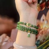  Vòng Ngọc Bích VIP 6mm Mix Charm Bạc 