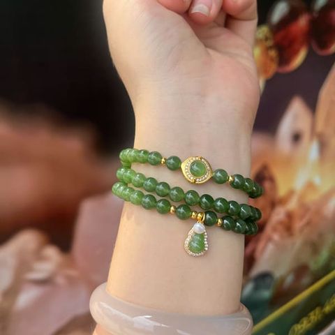 Vòng Ngọc Bích VIP 6mm Mix Charm Bạc