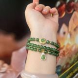  Vòng Ngọc Bích VIP 6mm Mix Charm Bạc 