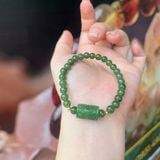  Vòng Ngọc Bích 6mm Mix Lu Thống Chạm Kim Tiền 