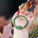  Vòng Ngọc Bích 6mm Mix Lu Thống Chạm Kim Tiền 