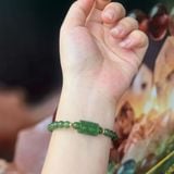  Vòng Ngọc Bích 6mm Mix Lu Thống Chạm Kim Tiền 