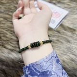  Vòng Ngọc Phỉ Thúy Sơn Thủy Tuýp A Mix Ngũ Điếu & Bi Vàng Kim Tiền 