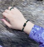  Vòng Ngọc Phỉ Thúy Sơn Thủy Tuýp A Mix Ngũ Điếu & Bi Vàng Kim Tiền 