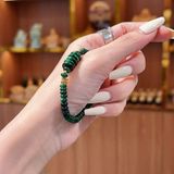  Vòng Ngọc Sơn Thủy Bánh Xe Hàng A Mix Ngũ Điếu và Charm Vàng 