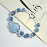  Hồ Ly Aquamarine VIP Bọc Bạc Mix Charm 