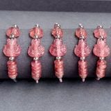  Vòng Hồ Ly Dâu Tây Hồng Mix Cỏ 4 Lá và Ngũ Điếu 