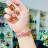  Vòng Tay Thạch Anh Dâu Tây Hồng Mix Ngũ Điếu 