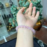  Vòng Thạch Anh Hồng Mix Charm Bạc Và Hạt Mã Não Đỏ 