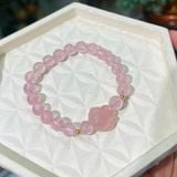  Vòng Tay Thạch Anh Hồng Mix Hồ Ly 