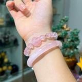  Vòng Tay Thạch Anh Hồng Mix Hồ Ly 