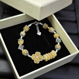  Vòng Thạch Anh Tóc Vàng Mix Cỏ 4 Lá Bọc Bạc & Ngũ Điếu 