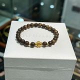  Vòng Trầm Hương Kỳ Hải Nam 6li Mix Hoa Sen Vàng 10K 