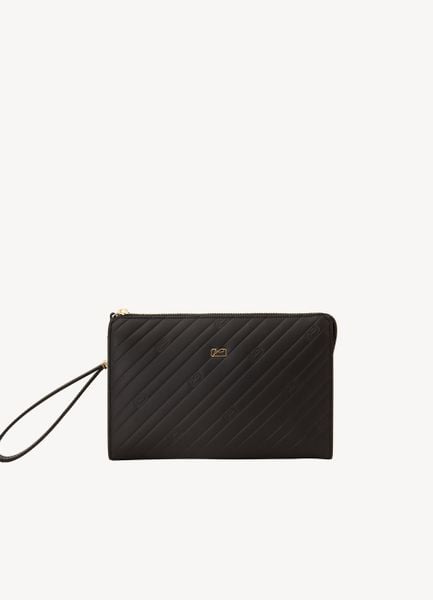  Túi Da Cầm Tay Nam Khóa Số Hông Valentino Creations 