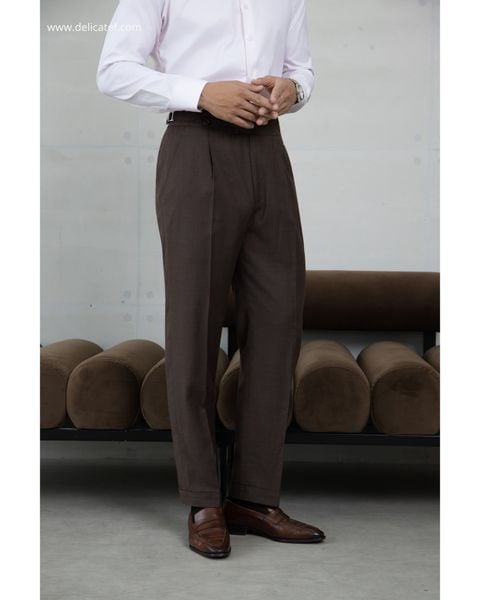  Brown Mélange SideTab Trousers 