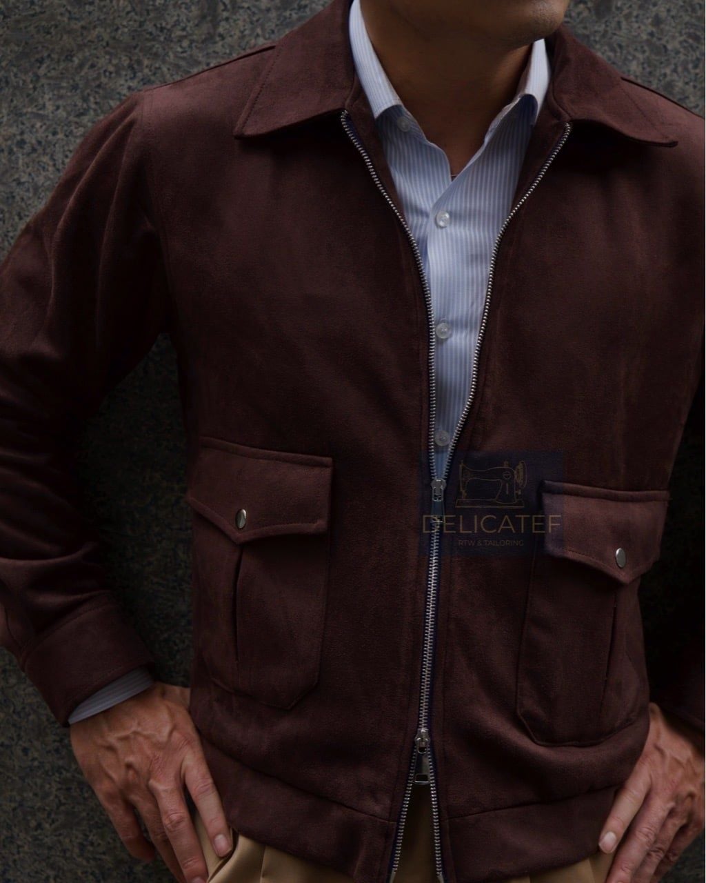  Áo Khoác RTW Blouson Da Lộn - The Espresso Suede Dual-Zip Blouson 