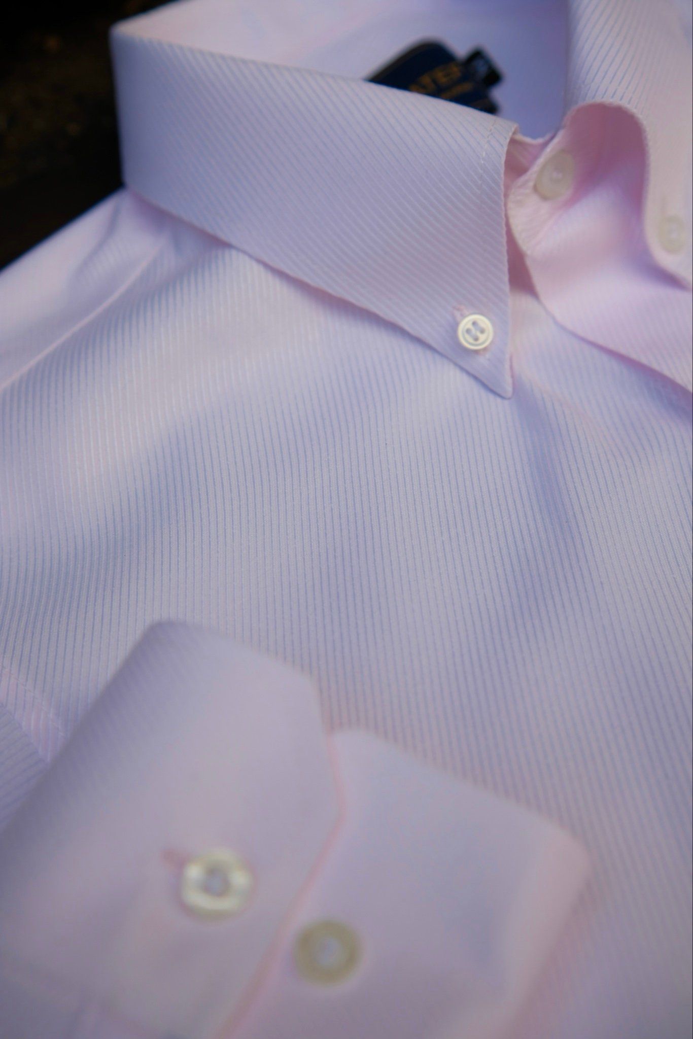 Áo Sơ Mi Hồng Nhạt Cotton dệt chéo thanh lịch 