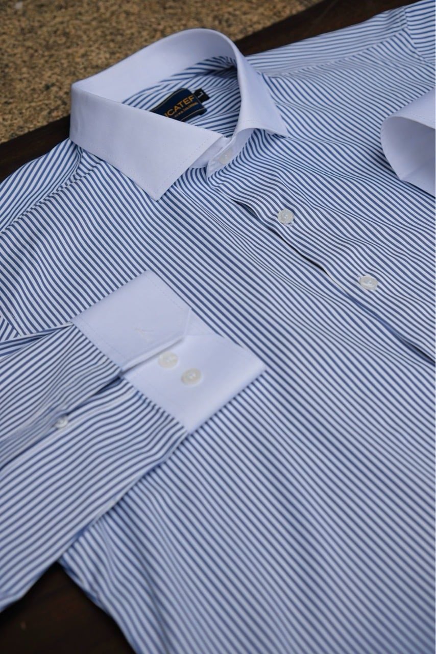  [Chống Nhăn] Sơ Mi Winchester kẻ xanh đậm 