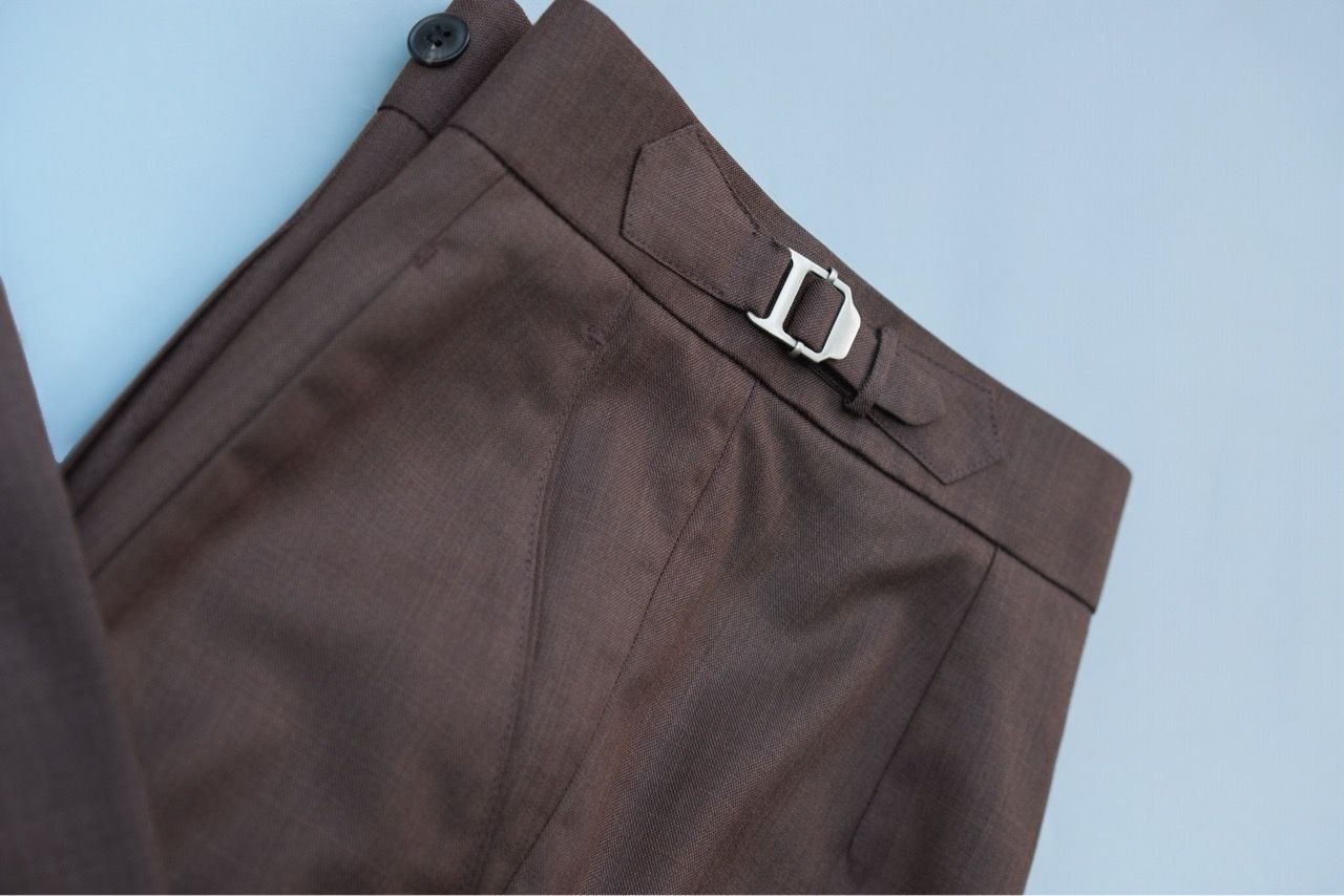  Brown Mélange SideTab Trousers 