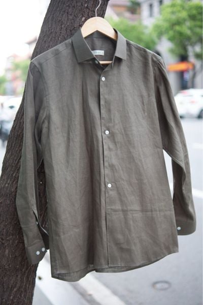  Sơ Mi Linen premium màu Olive 